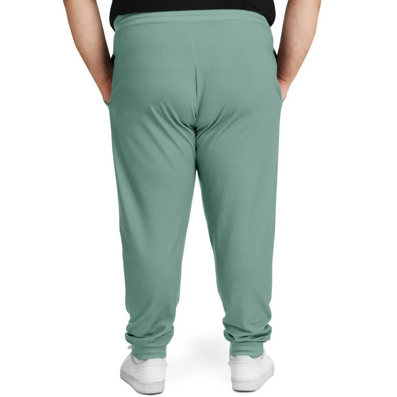 Shaded Pale Pastel Green Gray Joggers | Unisex | with PLUS sizes | C30M0Y22K30