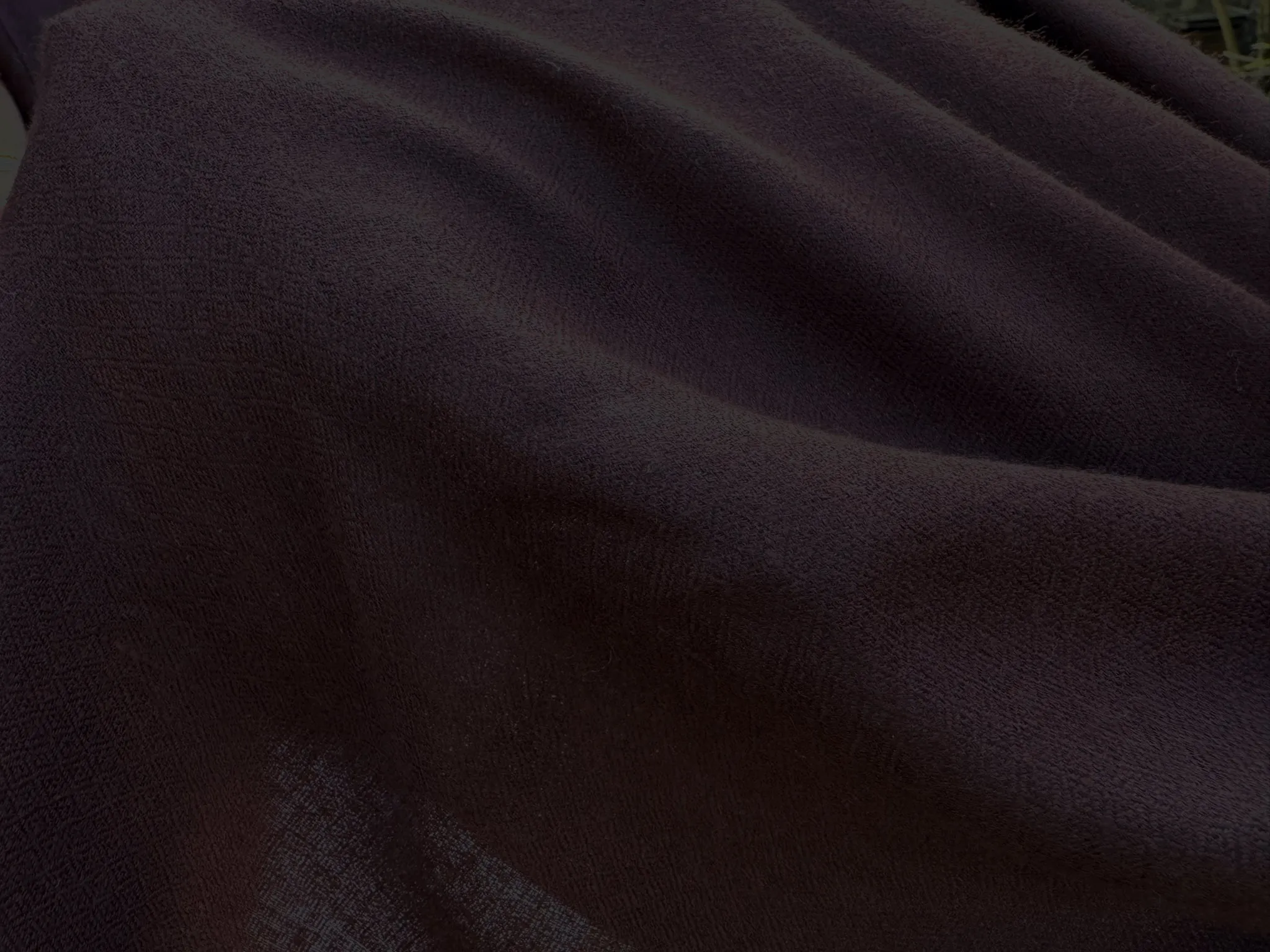 SHUNYATA - Large Merino Wool Shawl - Chocolate Brown