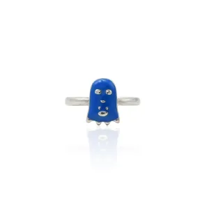 Silver Blue Teddy Baby Ring