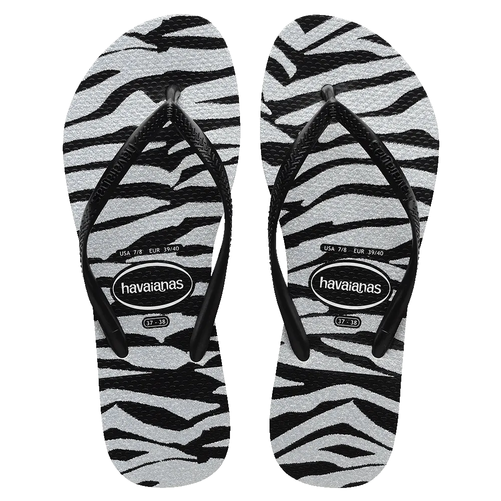 Slim Animals Glitter Flip Flops
