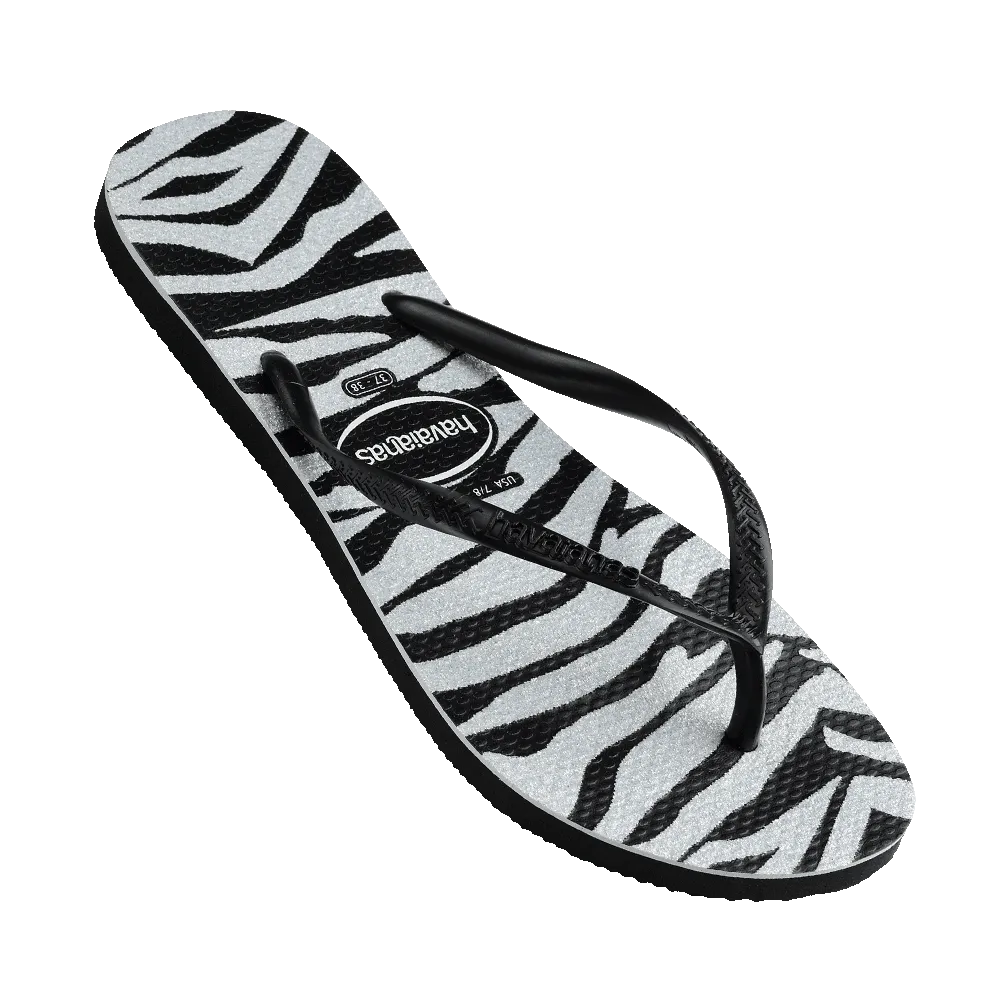 Slim Animals Glitter Flip Flops