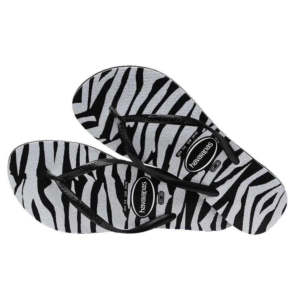 Slim Animals Glitter Flip Flops