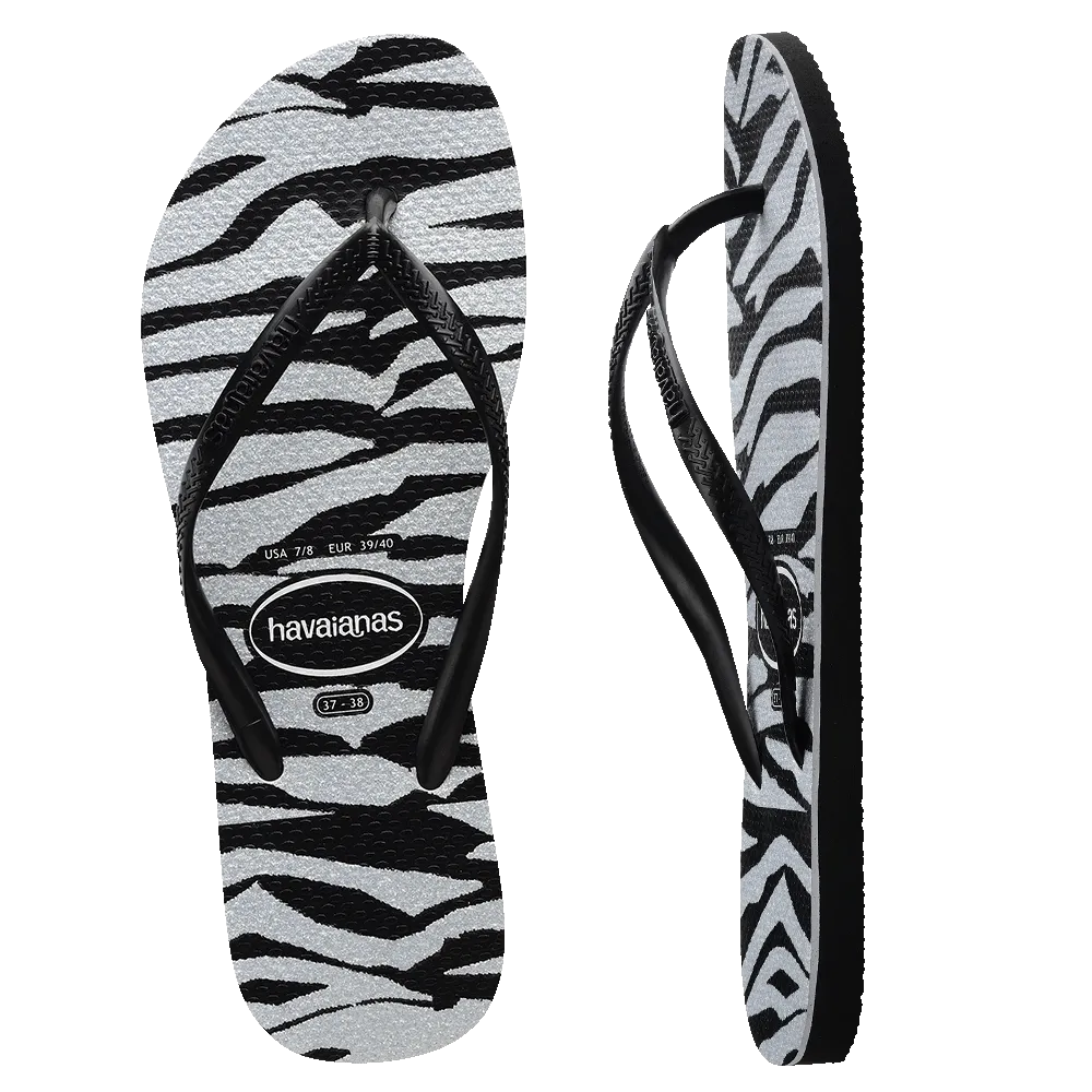Slim Animals Glitter Flip Flops