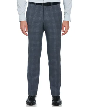Slim Fit Flat Front Textured Suit Pant