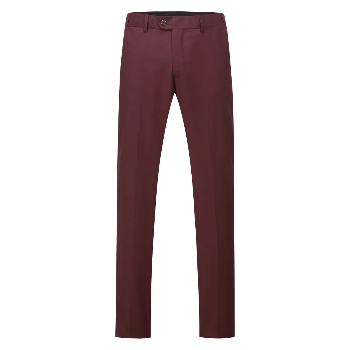 Slim Fit One Button Casual Wine Red 3-Piece Suit