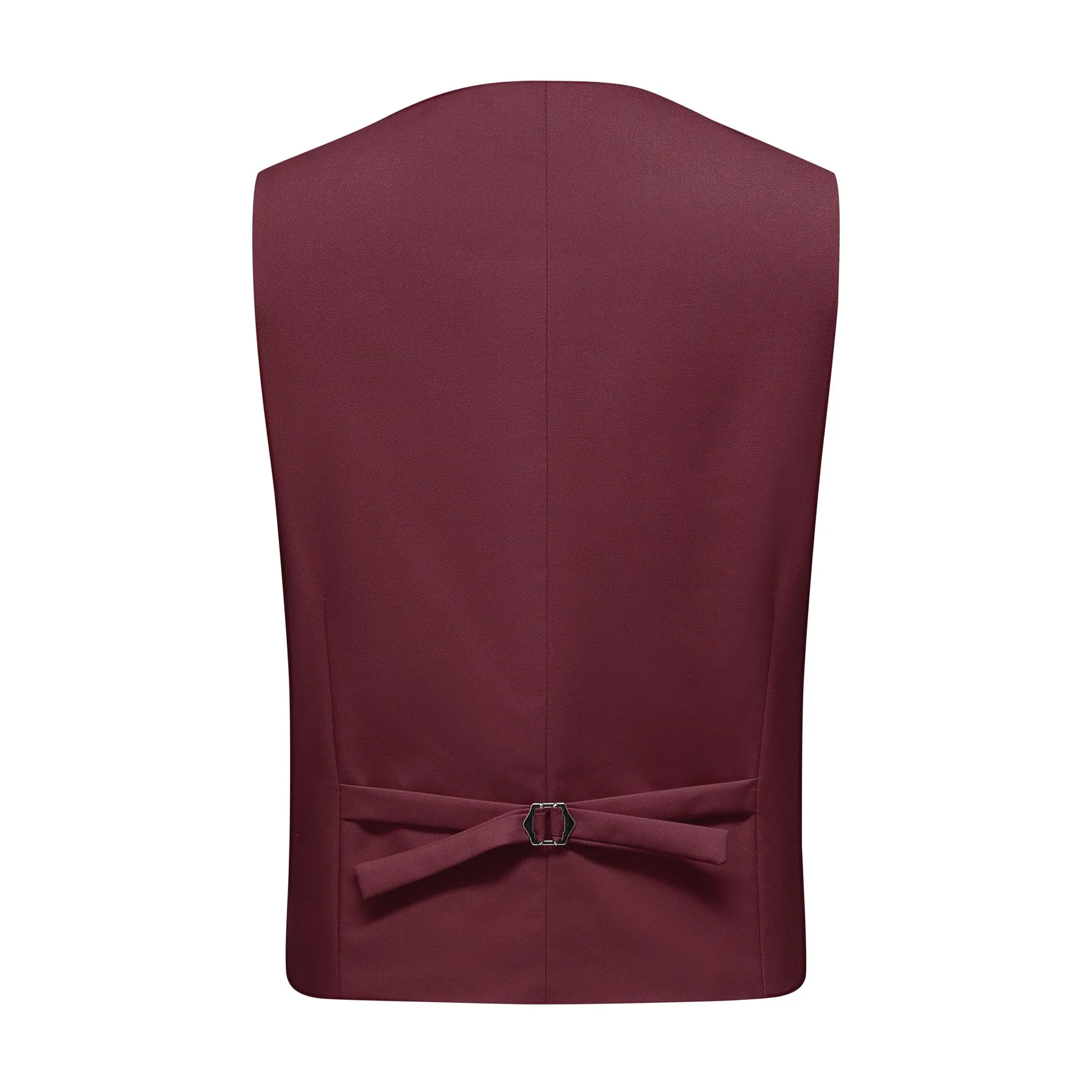 Slim Fit One Button Casual Wine Red 3-Piece Suit