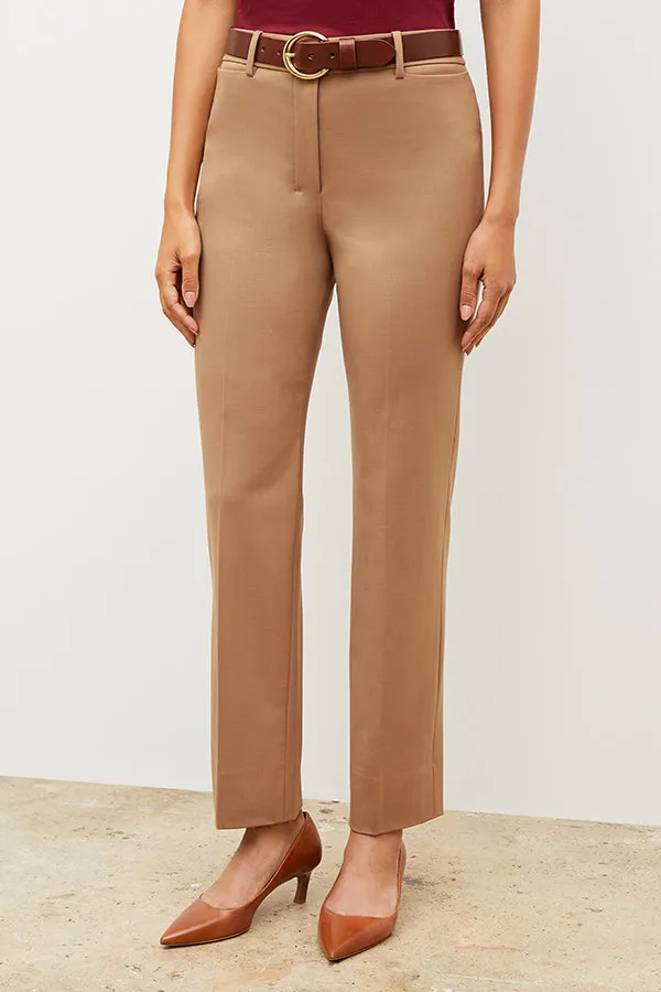 Smith Straight Trouser - Washable Wool Twill :: Camel