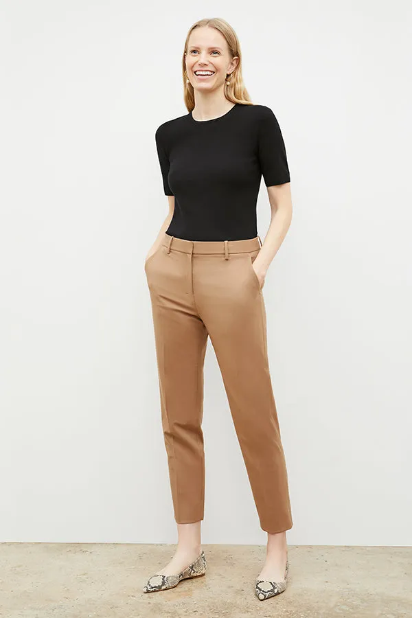 Smith Straight Trouser - Washable Wool Twill :: Camel