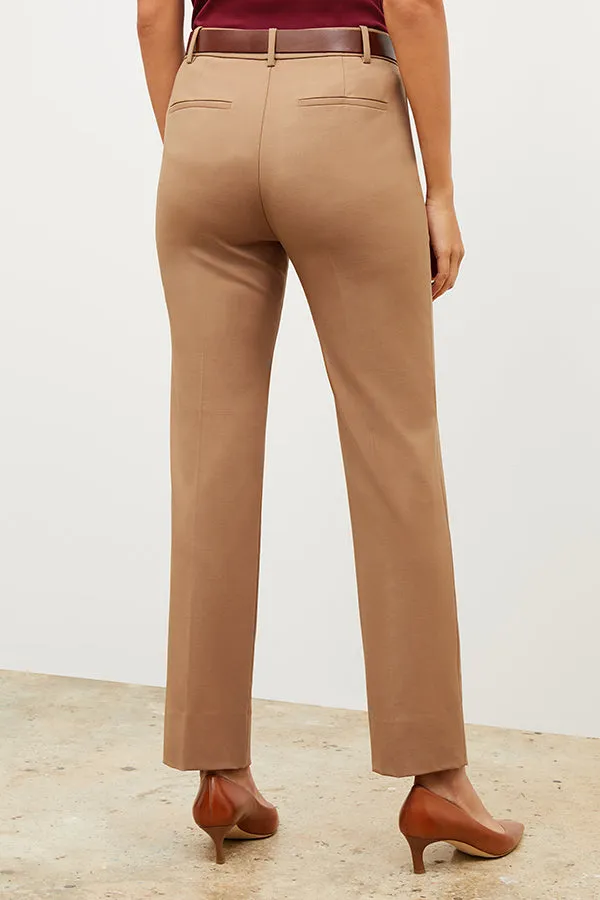 Smith Straight Trouser - Washable Wool Twill :: Camel