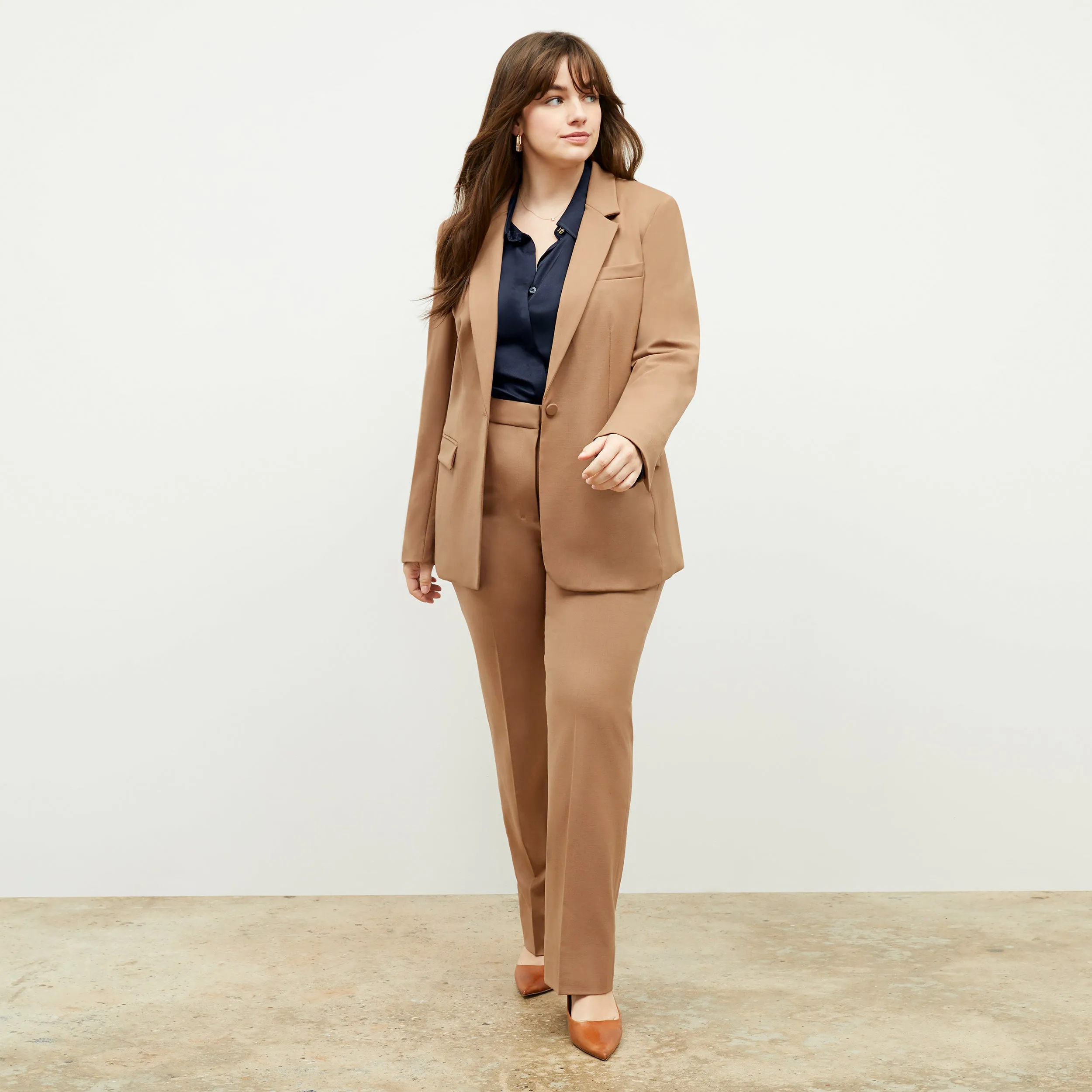 Smith Straight Trouser - Washable Wool Twill :: Camel