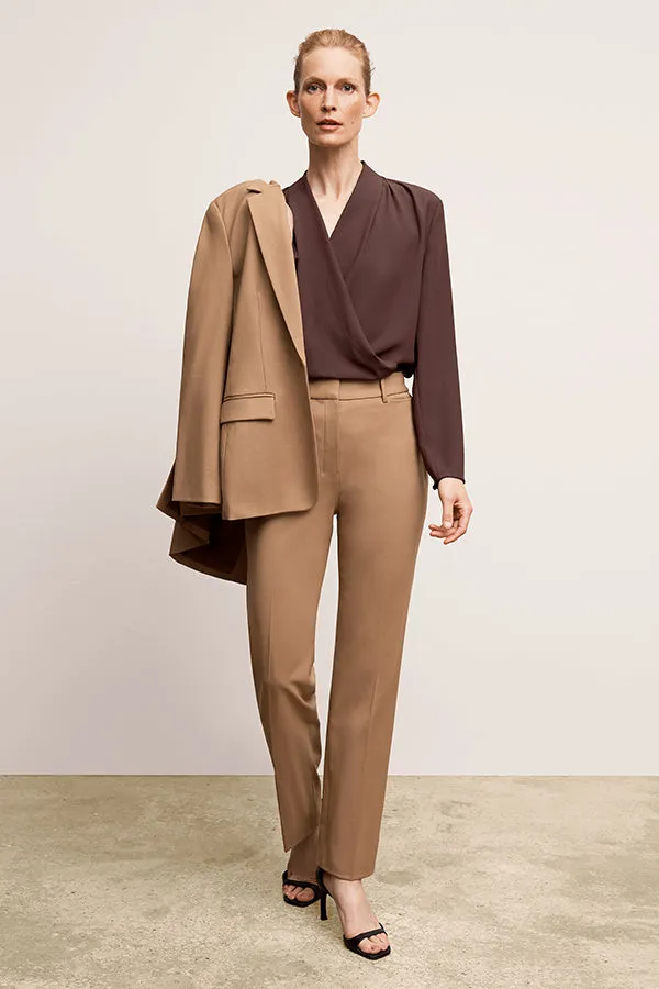 Smith Straight Trouser - Washable Wool Twill :: Camel