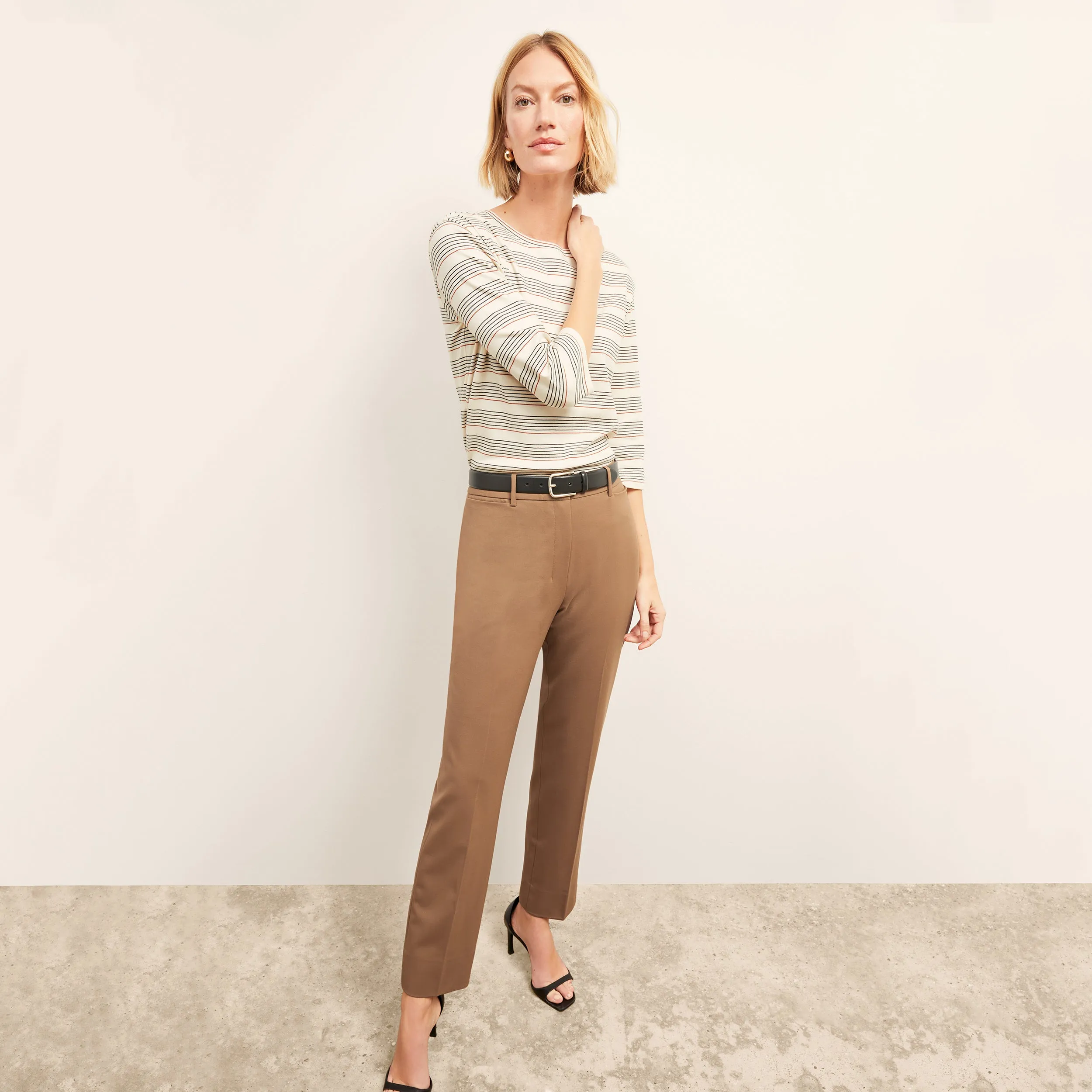 Smith Straight Trouser - Washable Wool Twill :: Camel