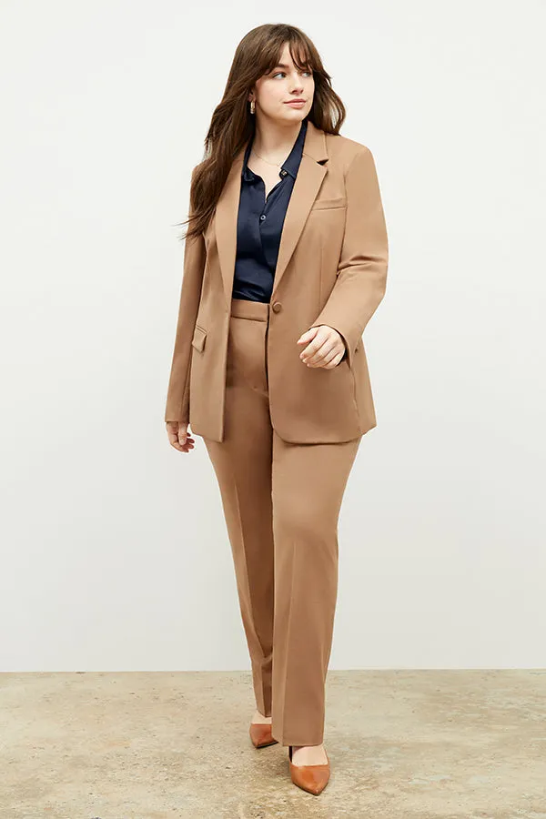 Smith Straight Trouser - Washable Wool Twill :: Camel
