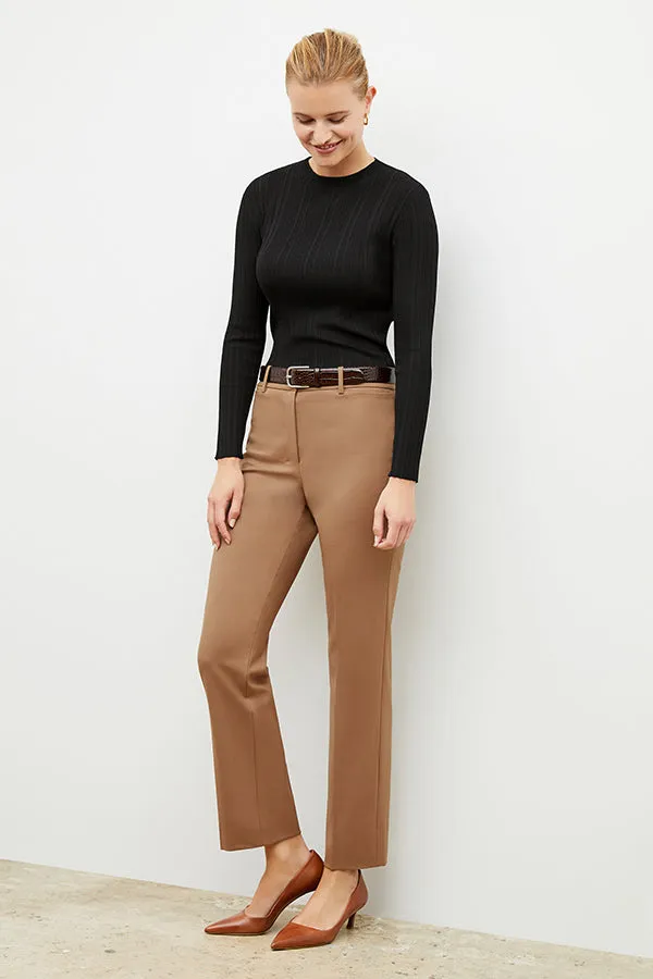 Smith Straight Trouser - Washable Wool Twill :: Camel