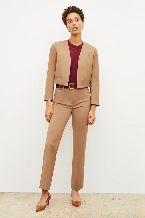 Smith Straight Trouser - Washable Wool Twill :: Camel