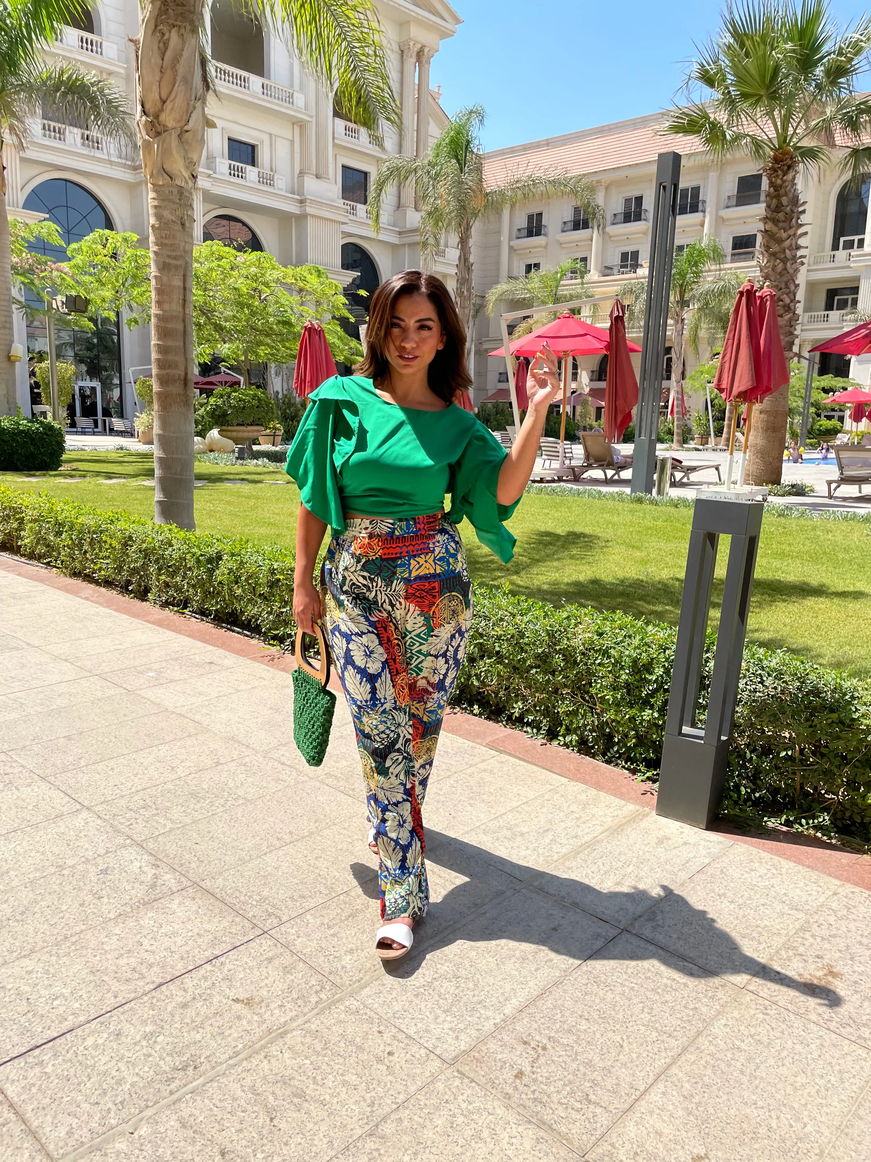 The African crepe pants - Green