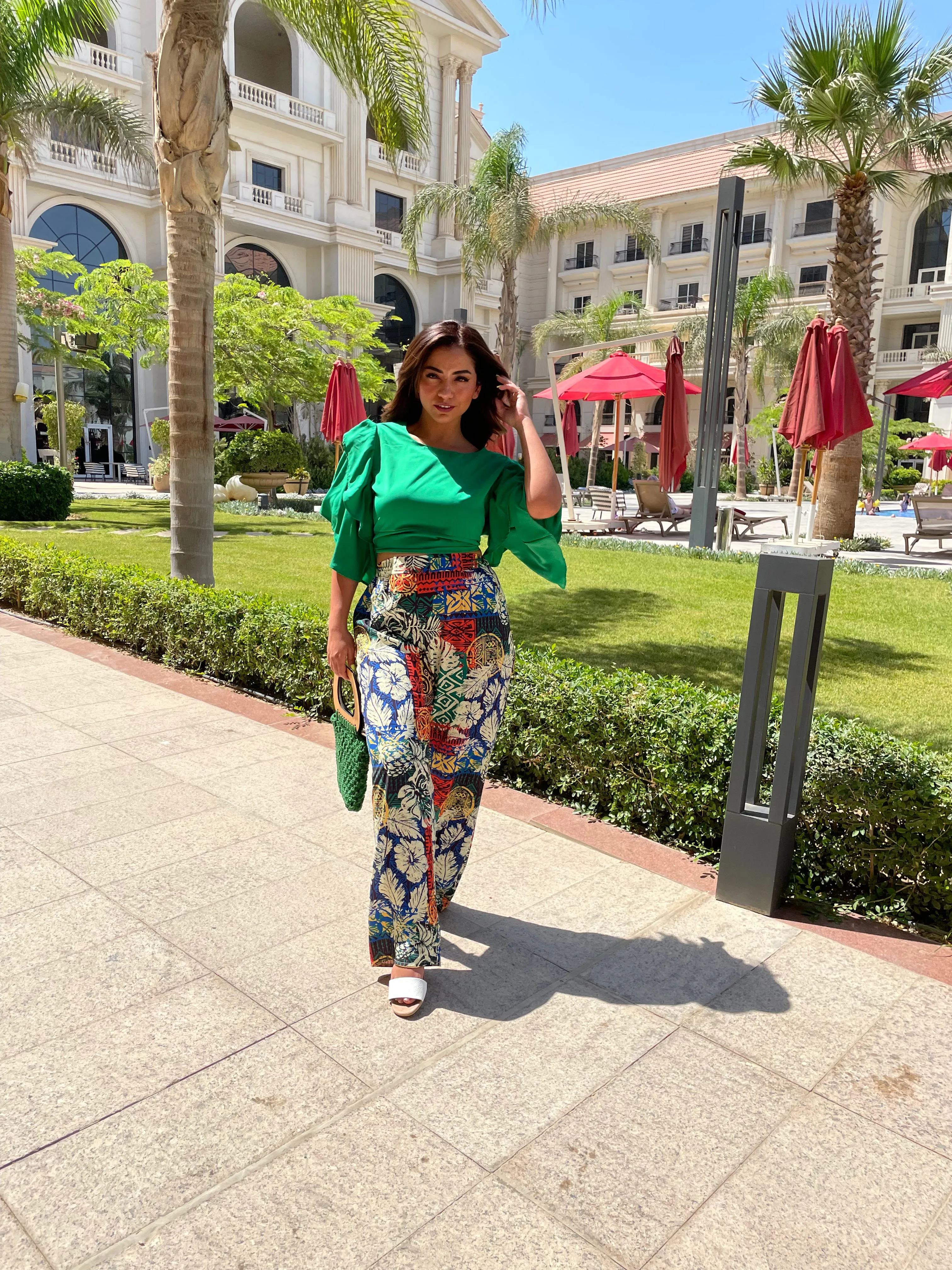 The African crepe pants - Green