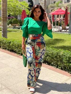 The African crepe pants - Green