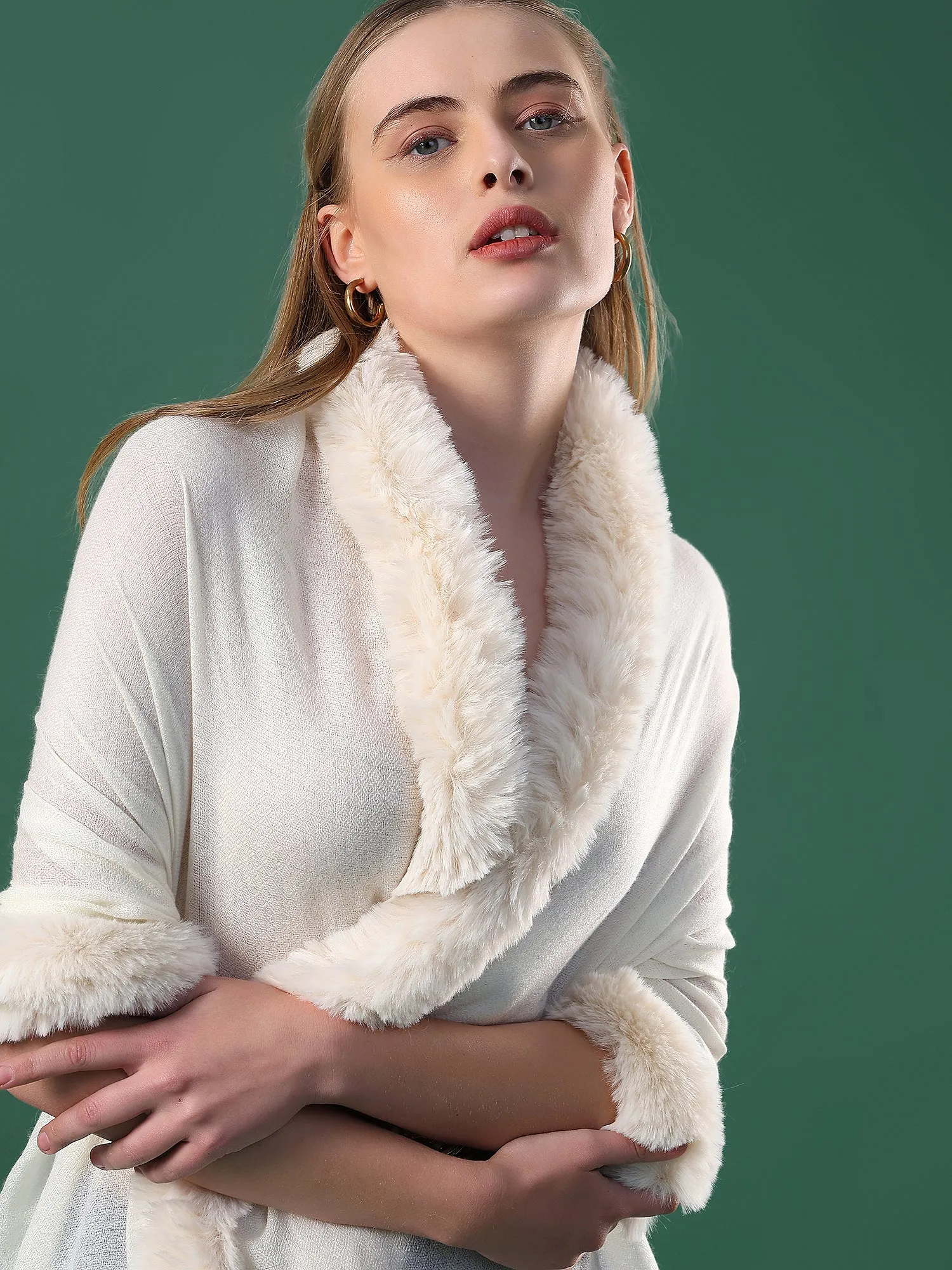 White fur shawl,  fur shawls, ideal dress fur shawl