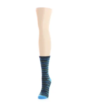 Women's Scattered Stripes Merino Wool Crew Socks
