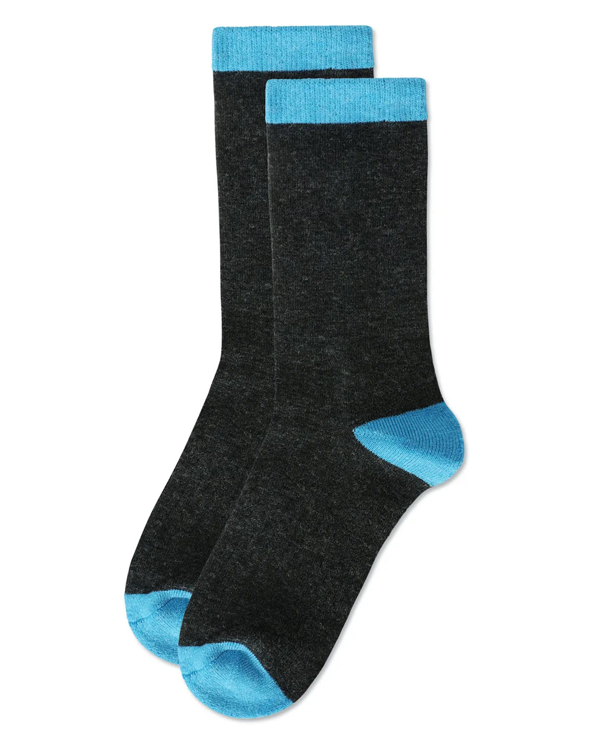 Women's Tipped Solid Half-Cushioned Merino Wool Crew Socks