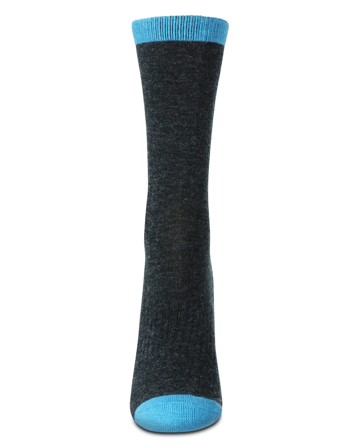 Women's Tipped Solid Half-Cushioned Merino Wool Crew Socks