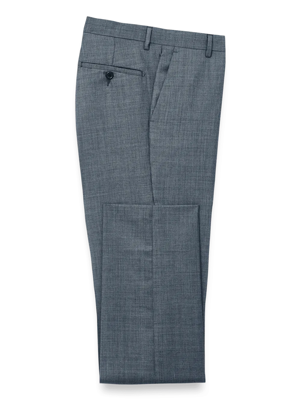 Wool Sharkskin Pants - Blue