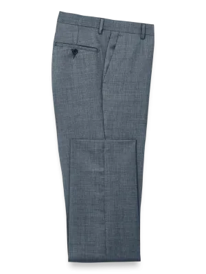 Wool Sharkskin Pants - Blue