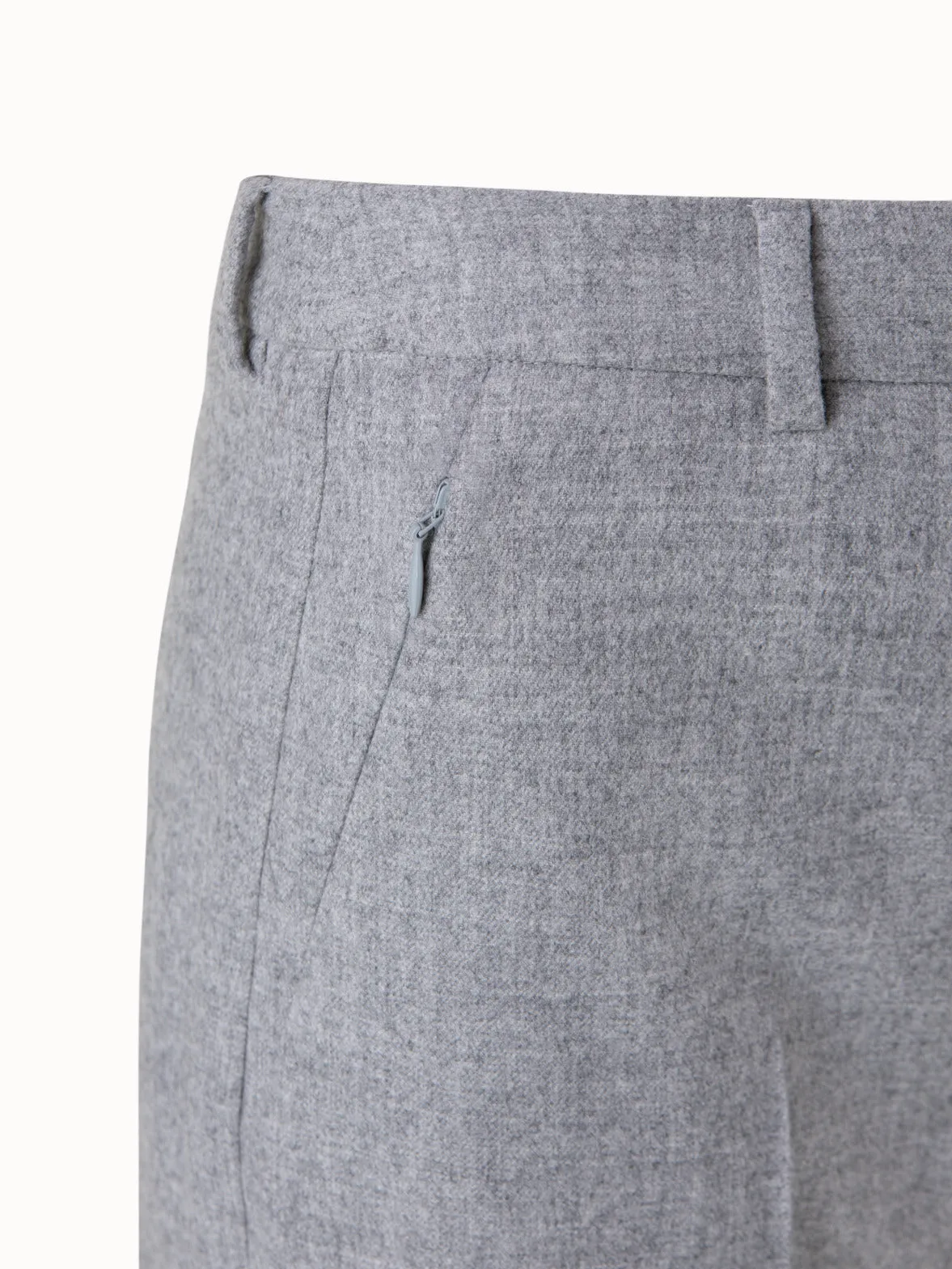 Wool Stretch Flannel Bootcut Pants