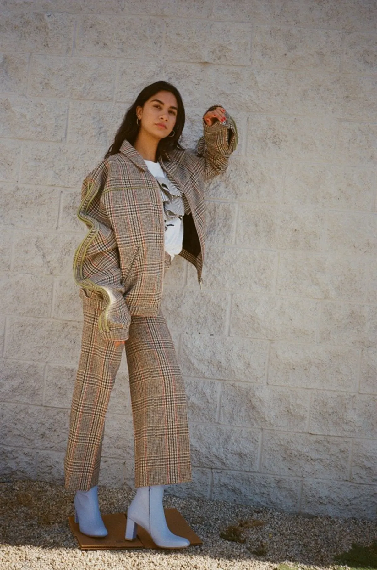 Y/Project Chain-Embellished Prince of Wales Check Wool Trousers